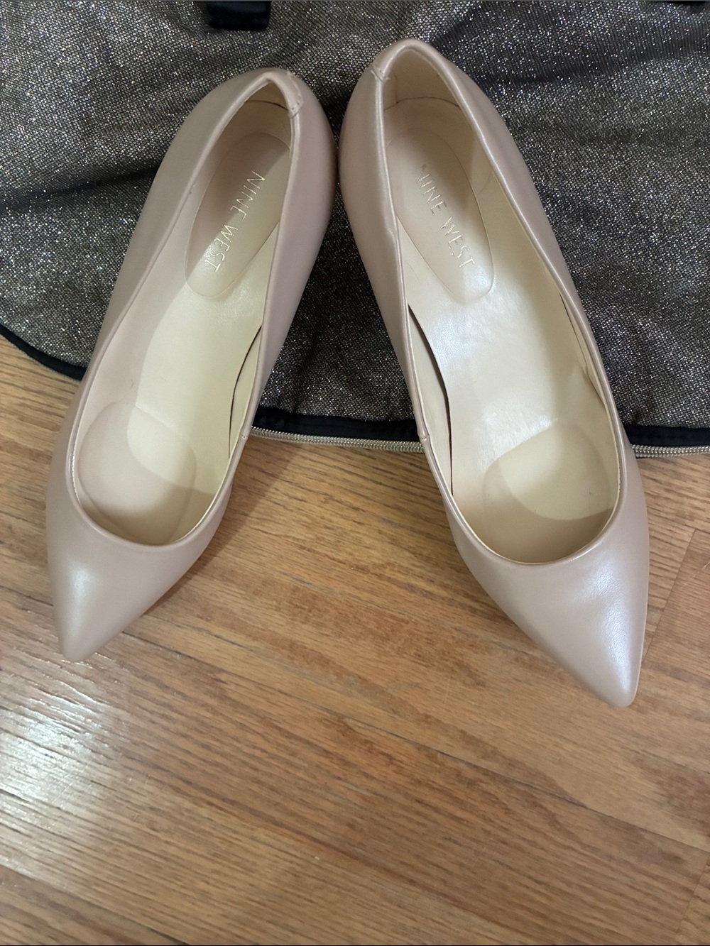 Nine West Nude Pointed-Toe Pumps